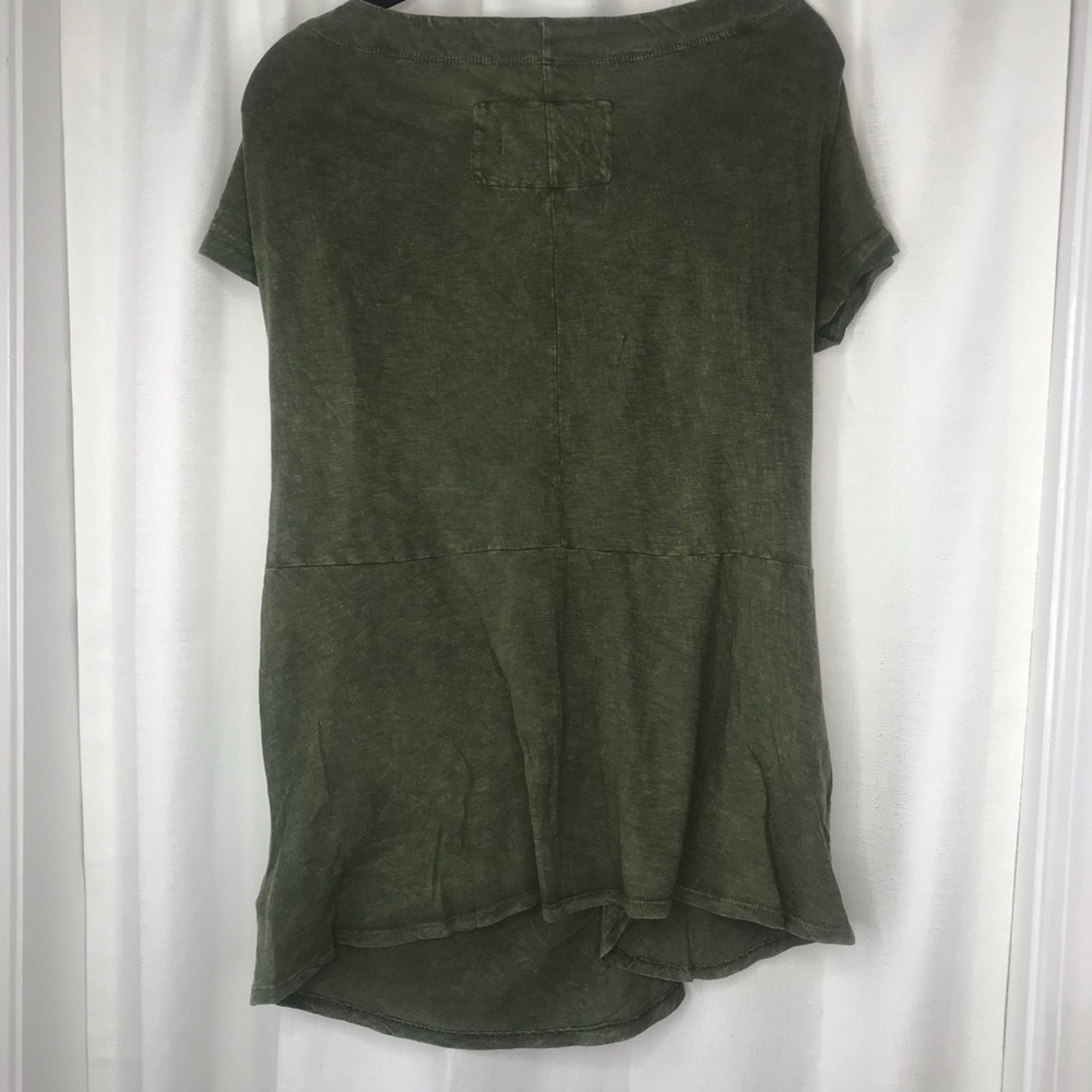 NWT Anthropologie Green Acid Short Sleeve Top - Picture 5 of 16